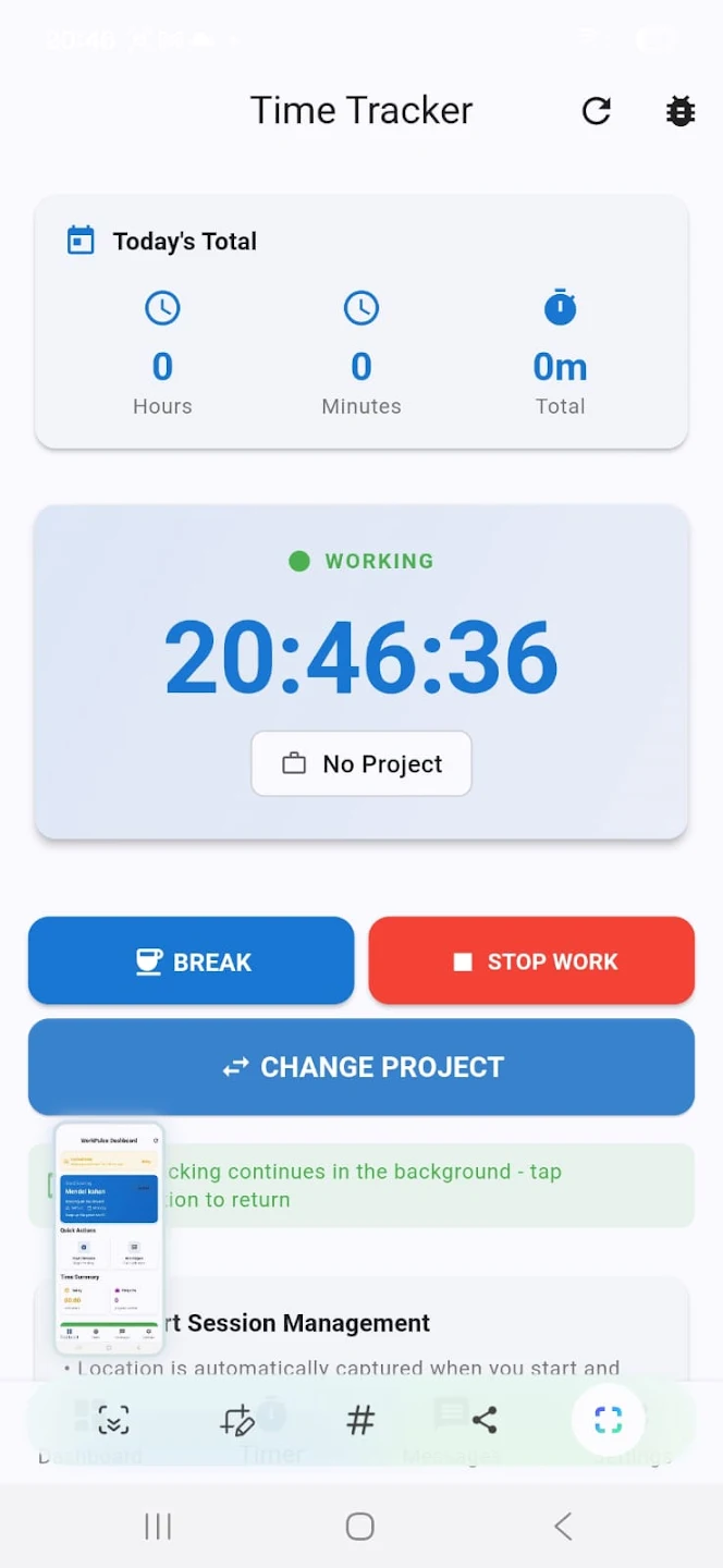 Mobile App Timer